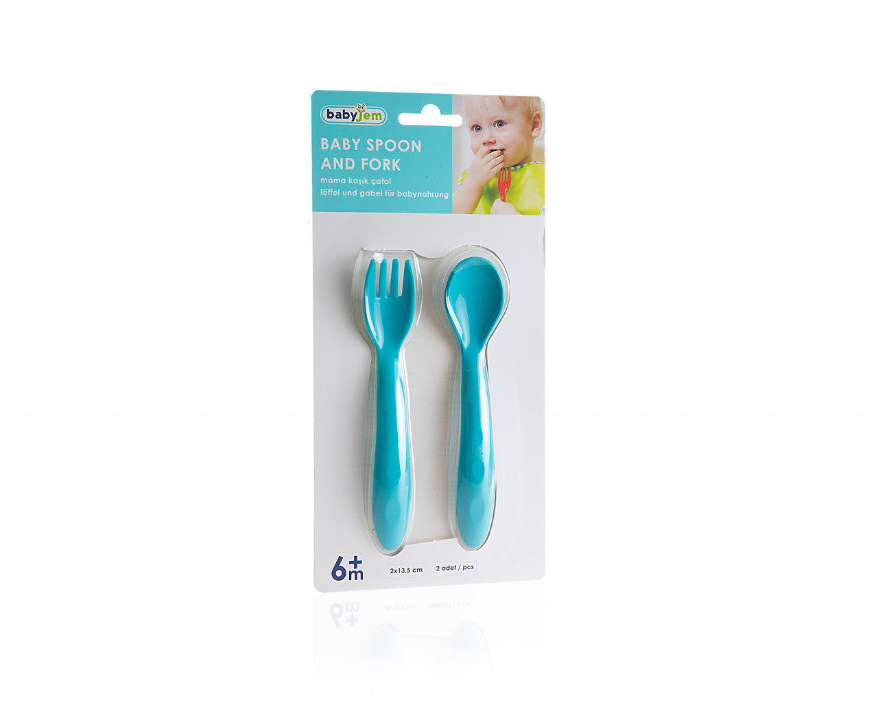 Set lingurita si furculita BabyJem (Culoare: Albastru) - Albastru