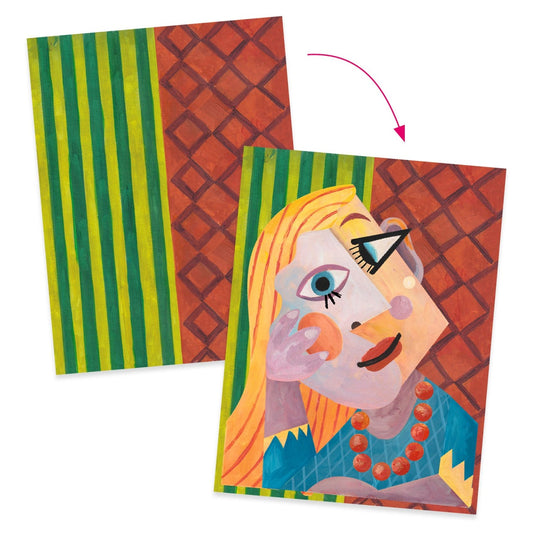 Atelier creativ Cap patrat Inspired by Picasso, Djeco - Imagine 3 [ps:6dda9140-2c46-492e-8de2-e5a97ff77dac]