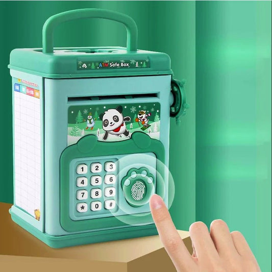 Pușculiță Electronică SMART BOX Flippy cu Amprentă, Roz - Verde (2) [ps:ce6b775d-8e18-4e70-b01c-a25df804a80d]