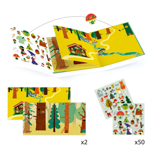 Planse cu abtibilduri repozitionabile Padurea fermecata, - Imagine 4 [ps:85435a1d-534d-4fd6-964a-21d4eaed17e8]