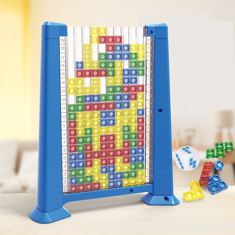 Joc Inteligență Tetris Tangram Flippy, 70 Piese, Montessori - Albastru (2) [ps:db6df25a-38f2-4497-90bc-4c0145a8b650]