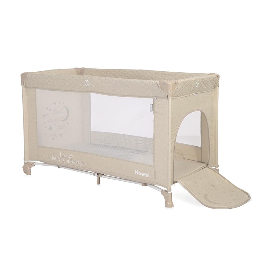Pătuț Pliabil Lorelli Noemi, 1 Nivel, Mellow Rose Star - Fog Beige Star (2) [ps:782c074c-ce0c-4f00-8cb1-b7fac23a842c]