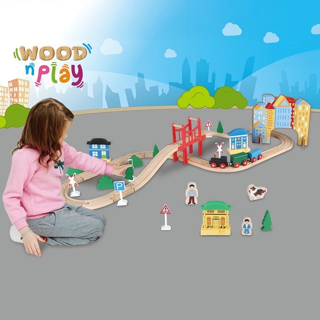 Set Tren din Lemn cu Sine și Accesorii Jumbo - Default Title (2) [ps:e7898e03-9805-414d-a059-4bc140f81274]