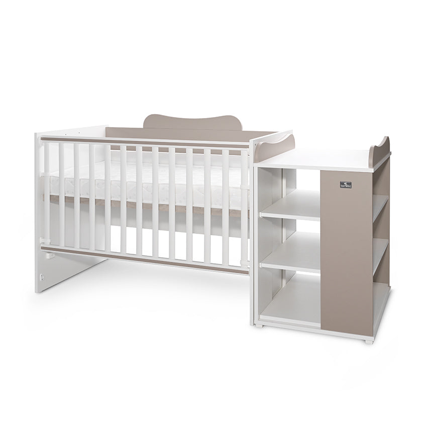 Pătuț Modular Multifuncțional Lorelli Multi, White Orchid - alb bej (2) [ps:0f900c6d-342b-4173-b027-14aba9d74e14]