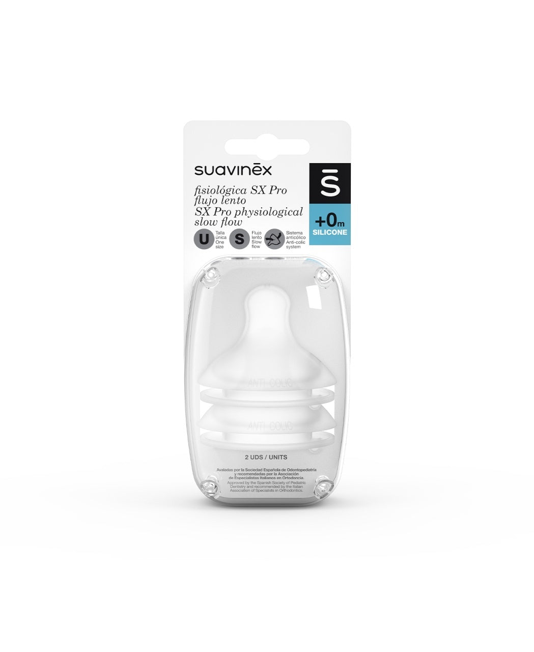 Set 2 tetine SX PRO, debit lent, +0 luni, Suavinex - Imagine 3 [ps:00adb047-5389-4bca-8a9e-8c244f67492b]