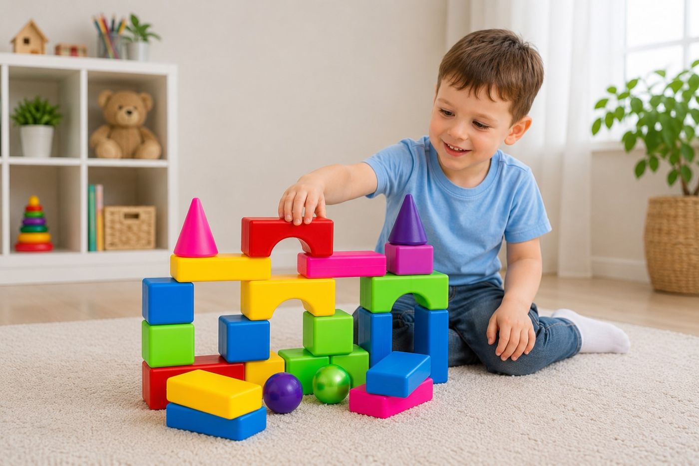 Set Constructor Blocuri Multicolore 1 Viva Toys - Default Title (2) [ps:56ded810-4e44-4ab3-a915-db96ccaad0a2]