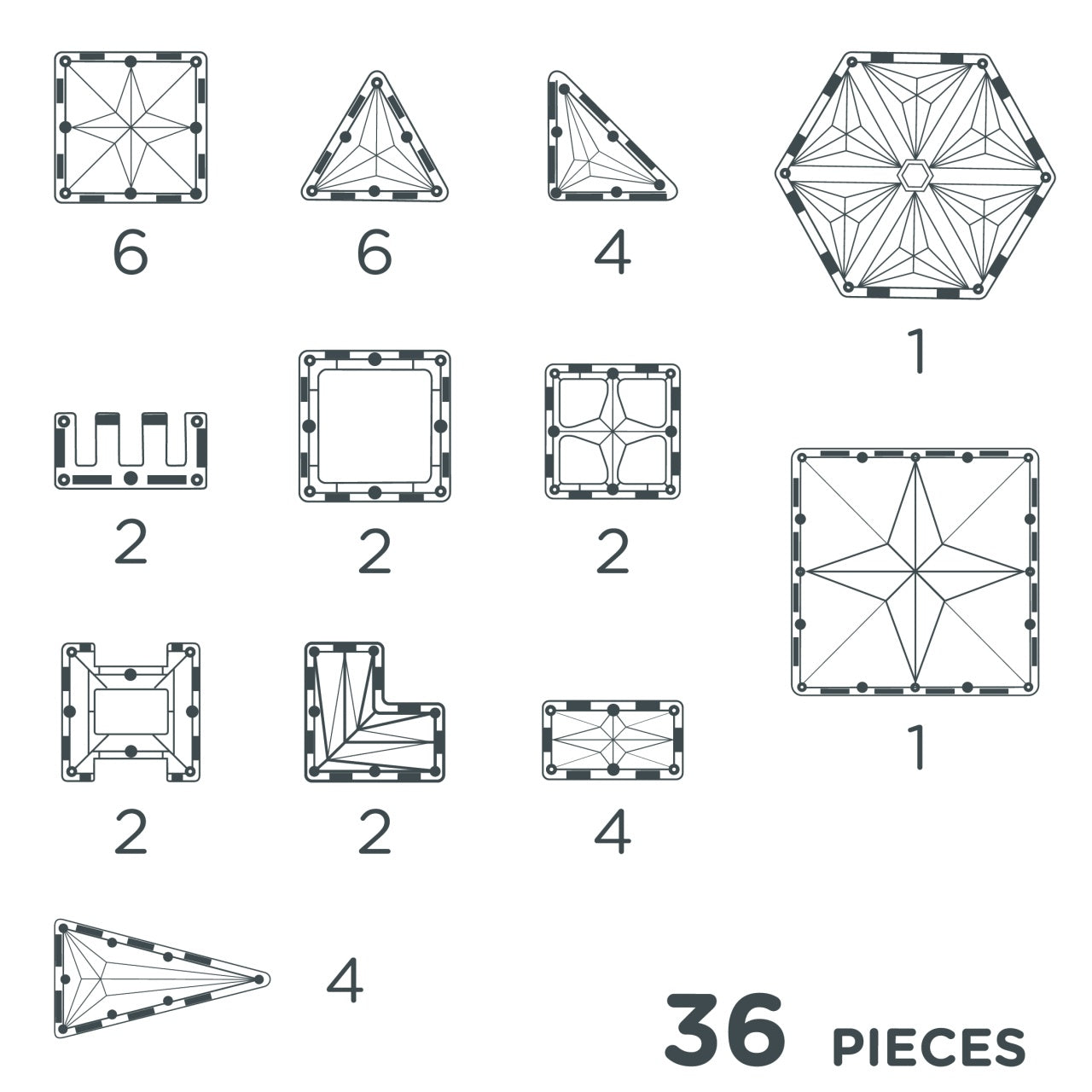 Set magnetic de construit Pastel 36 piese, Cleverclixx - Imagine 4 [ps:26cc5a36-c20d-4945-a3ac-54e8d1cf341c]