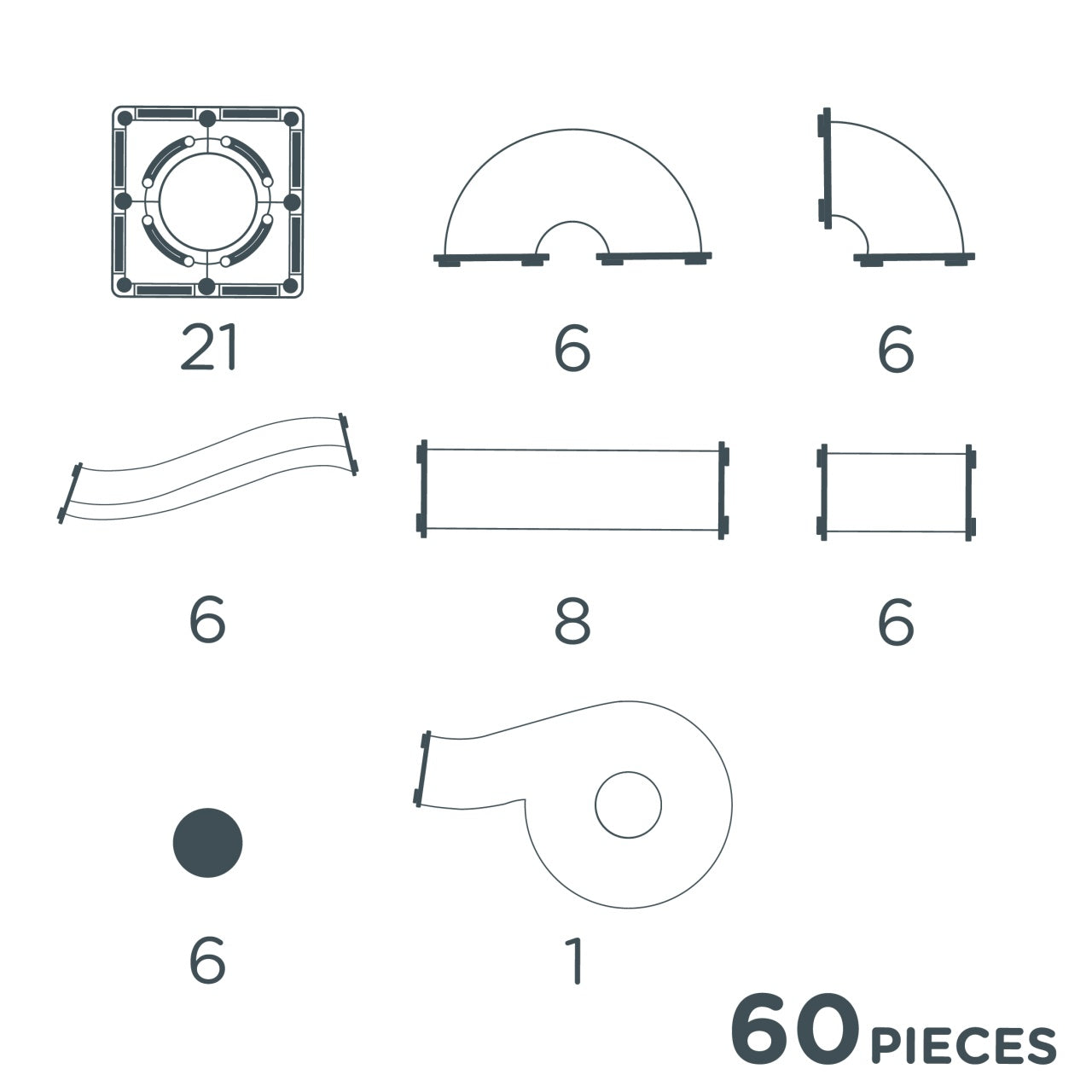 Set magnetic Circuit cu bile Compact 60 Piese, Cleverclixx - Imagine 2 [ps:504a512d-2fc4-4bc7-b1e1-418faabb6dcc]