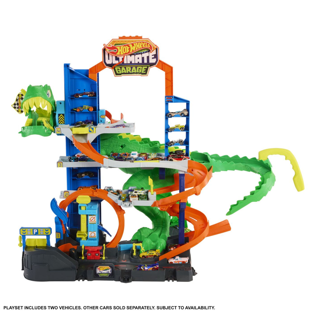 Garaj Hot Wheels City T-Rex Suprem cu 2 Mașinuțe - Mattel - Default Title (2) [ps:33ca8bd3-1509-4d54-8310-80e11666631d]