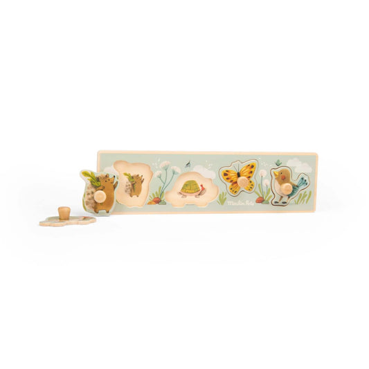 Puzzle incastru din lemn 4 animale, Moulin Roty - Imagine 4 [ps:142a740c-dccc-4c16-90b1-c9a636f6626b]