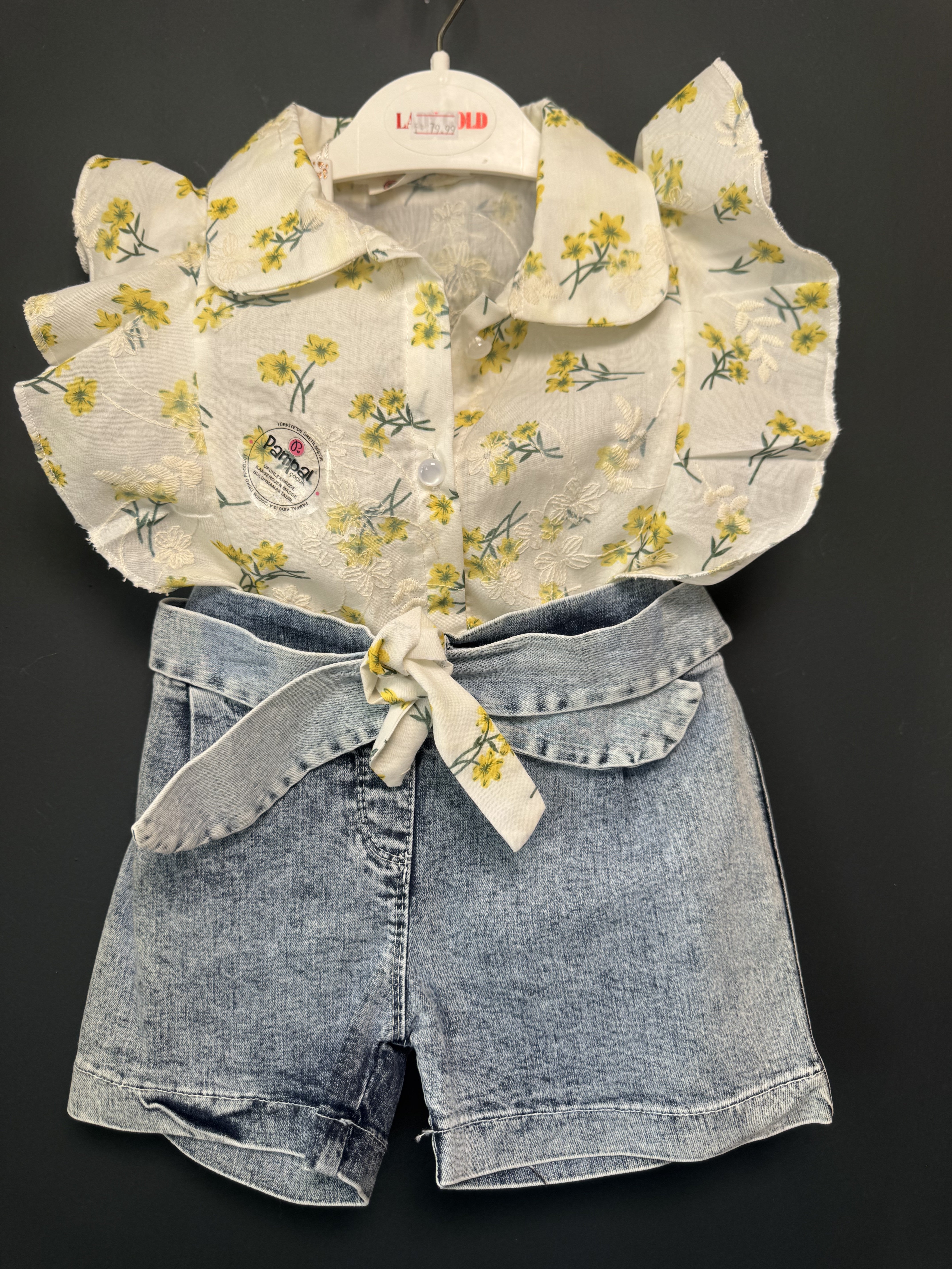 Set cămașă cu flori și pantaloni scurți denim Pampal 4 - 4 ANI (2) [ps:0a733c36-d09f-4ab5-9b1f-fbab417988e7]