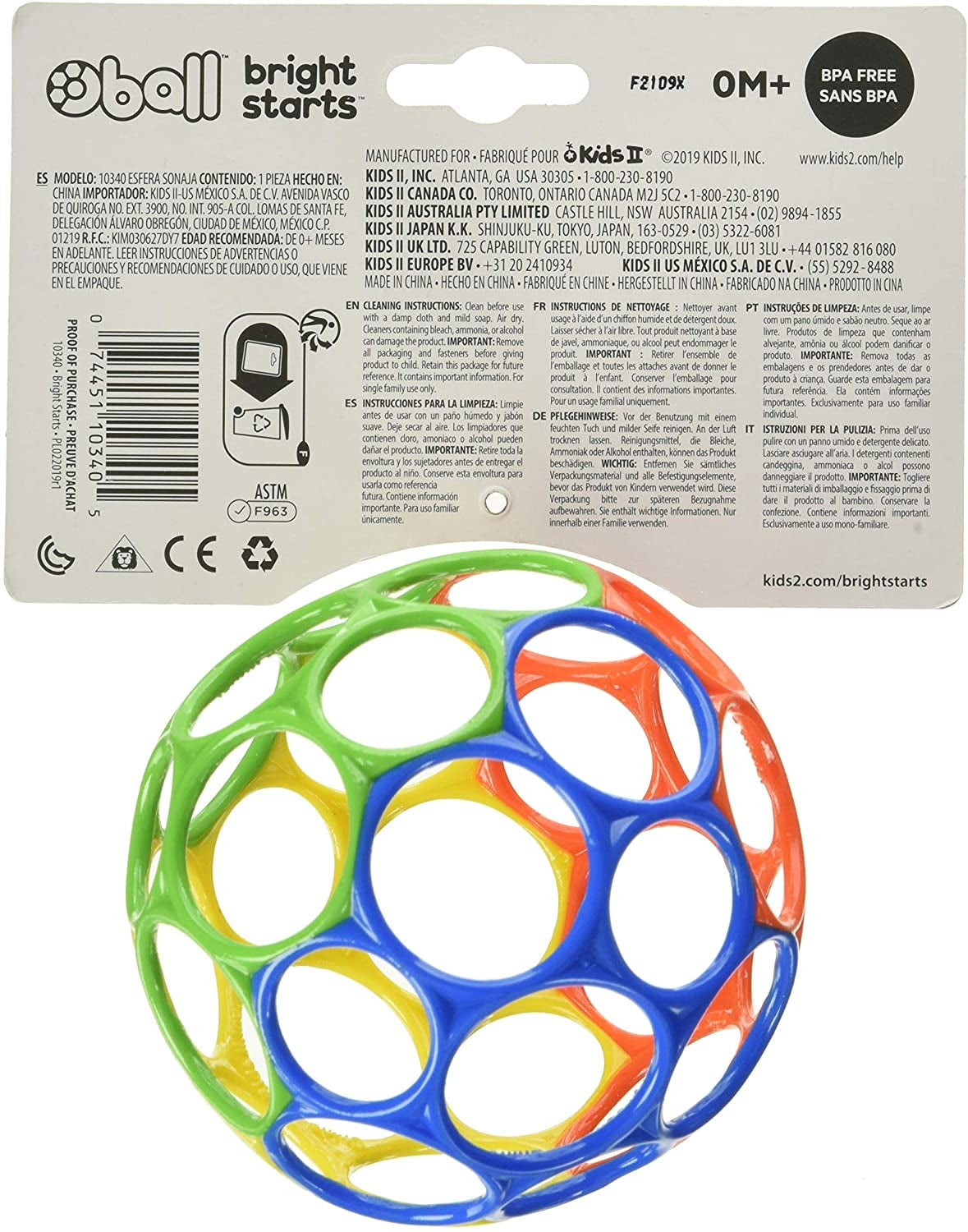 Minge Multicolora Oball Bright Starts - Jucărie pentru - Default Title (2) [ps:4985648f-df44-4379-b5af-1cd361982287]