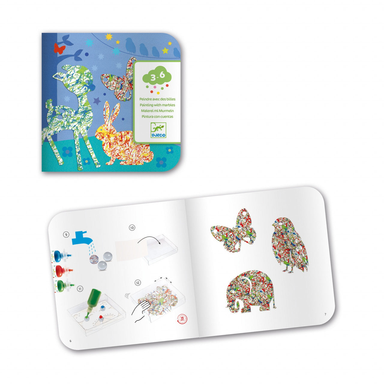 Joc creativ pictura cu bile din sticla Animale, Djeco [ps:4bbcf347-3f32-4494-92f9-49312b3a007c]