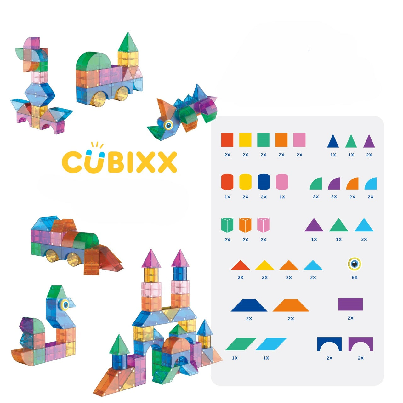 Blocuri magnetice Cubixx, 85 piese Clicstoys - Imagine 4 [ps:05023dc4-2b09-419f-a158-c3d687e05bd3]