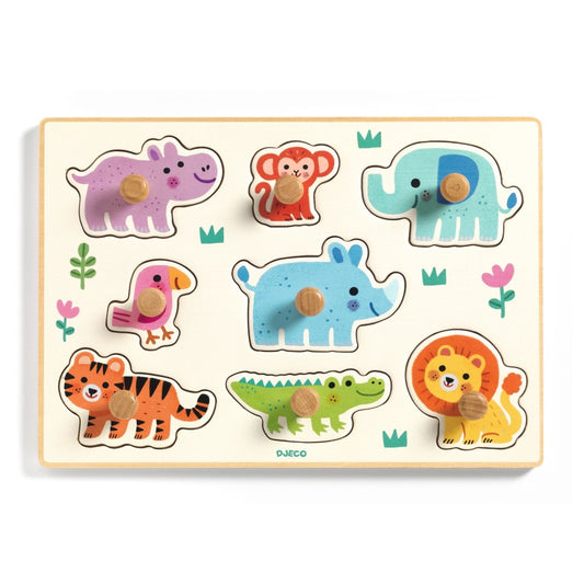 Puzzle din lemn cu animale salbatice, Djeco - Imagine 3 [ps:2a045e7b-1ed5-4d2a-a294-877aaf2aa72c]