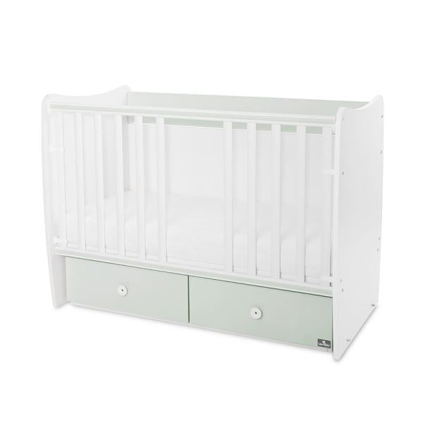Pătuț Balansoar Transformabil Lorelli Matrix, 60x120 cm - White Milky Green (3) [ps:a027f834-8f94-49c6-bb3b-ab96a544b5a0]