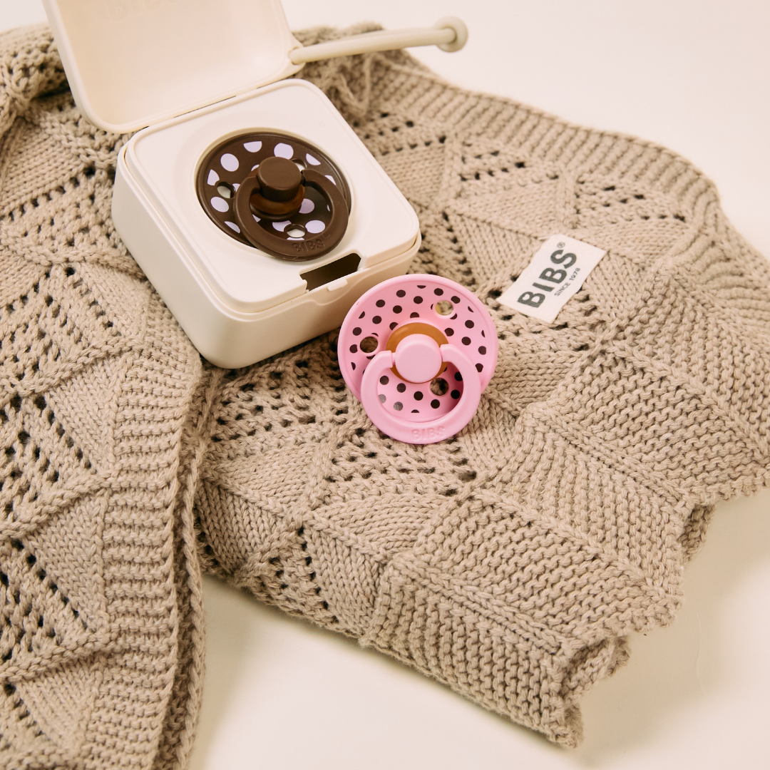 Set 2 Suzete BIBS Colour Studio Polka Dots, 0 luni, Rotunde - Baby Pink/Mocha (3) [ps:74da05f2-5d0d-412f-9ab3-eb86733864d5]