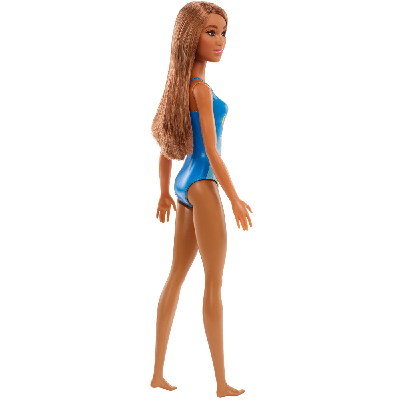 PAPUSA BARBIE SATENA CU COSTUM DE BAIE ALBASTRU Mattel - Albastru