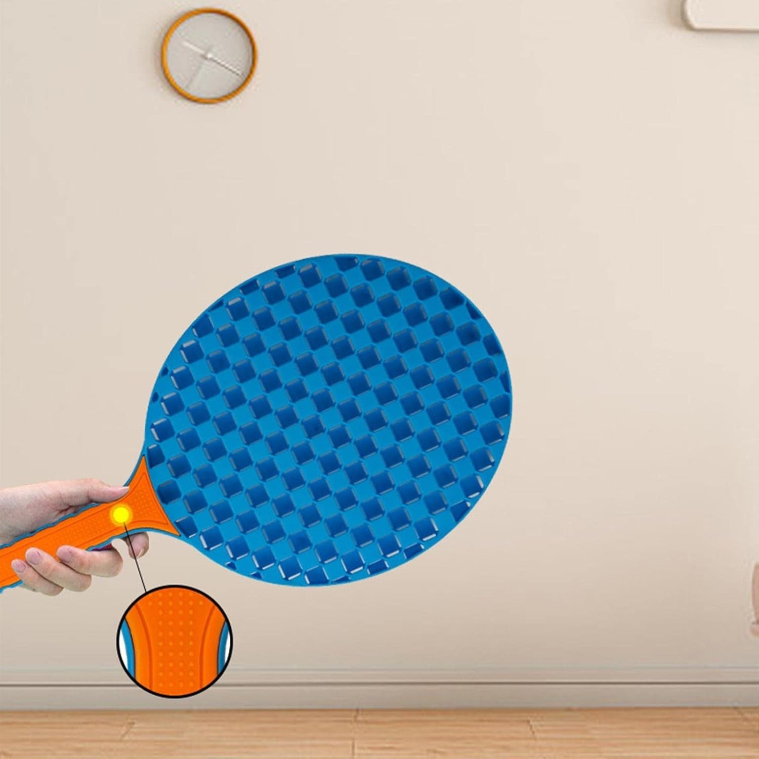 Set Badminton Copii Flippy, 2 Palete și Mingi, Albastru - Albastru Portocaliu (3) [ps:8091fef1-010a-40a9-83e9-8d19bcdfdd59]