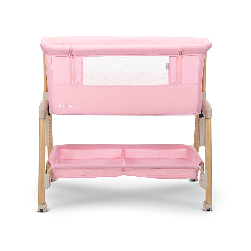 Patut pliabil, co-sleeper, Millie, 0 Luni+, max. 9 kg, inaltime reglabila 7 pozitii, sistem antireflux, plasa de tantari, saltea inclusa [ps:5594e612-cdc0-4710-92d0-7f8f5facfdaf]
