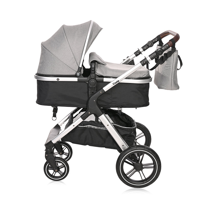 Cărucioar cu Landou Transformabil Lorelli Viola, Tropical - Opaline Grey (3) [ps:bd688975-4878-468d-b3af-aa7ac593e498]