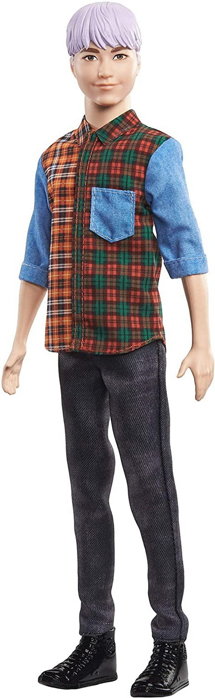 PAPUSA BAIAT FASHIONISTAS CU CAMASA SI PAPION Mattel - Camasa in carouri (3) [ps:af768680-dd86-4666-823d-2013b7f1ed83]