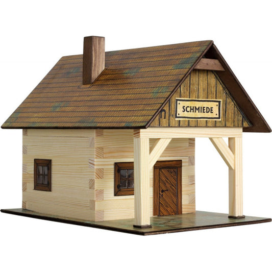 Set constructie arhitectura Fierarie, 86 piese din lemn, Walachia [ps:674c8b40-829b-45e4-b66a-556d06e7e8db]