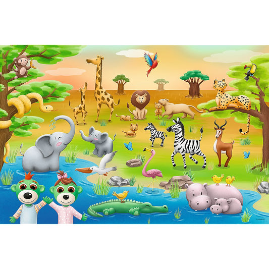 PUZZLE TREFL 24 MAXI BABIES AND THE BEAR SAFARI - Imagine 2 [ps:59d84c44-1e04-458b-9bf7-c92e83e3e457]