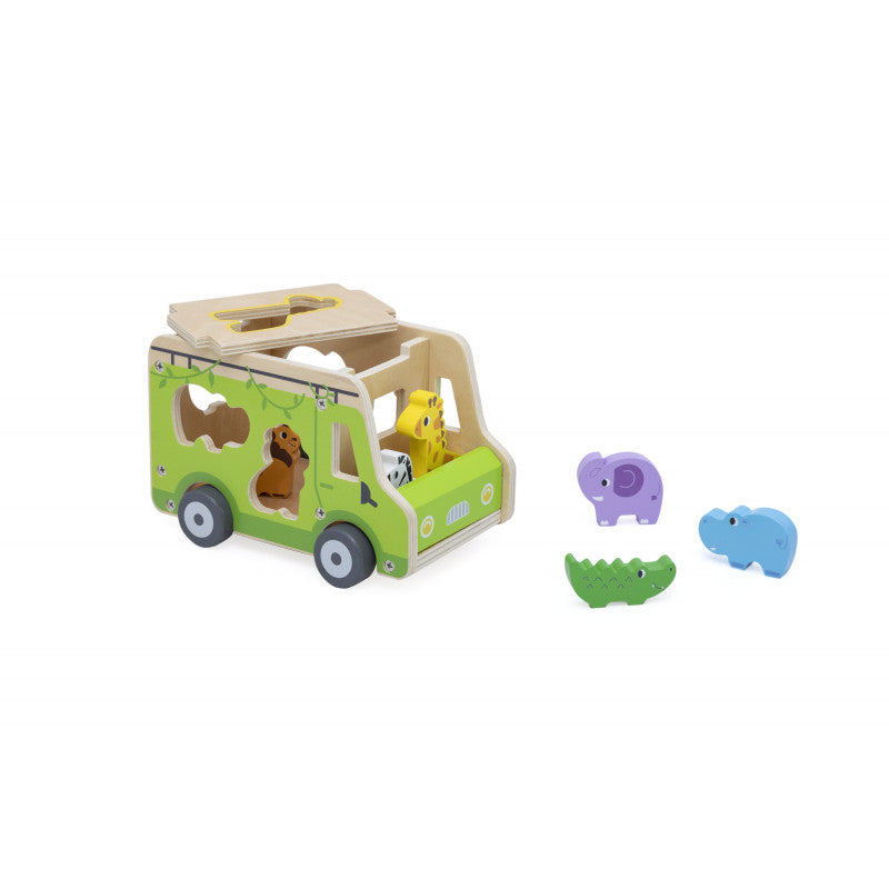 Camion din lemn cu sortare forme Animale Salbatice, Viga [ps:d9827a07-7247-4bc4-bb2a-db59d7334fb3]