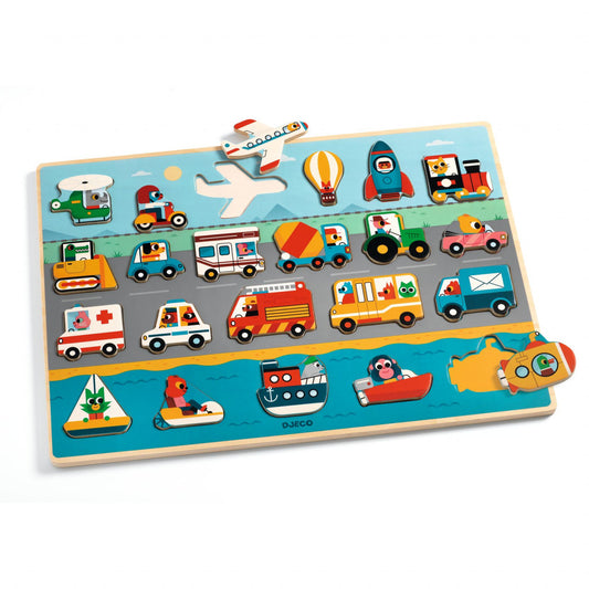 Puzzle din lemn Vroom-vroom, Djeco - Imagine 2 [ps:a2be869d-d813-48e8-b206-71569f245c6f]