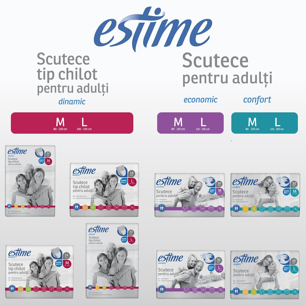 ESTIME Confort, scutece pentru adulti, M, 30 buc - Imagine 3 [ps:de796d04-6b45-4167-bb20-e1bbc00bfe0c]