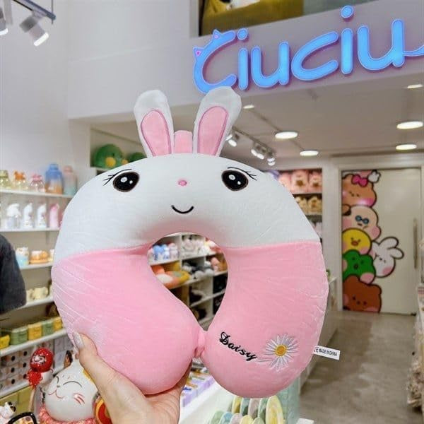 Perna de Călătorie U Flippy, Spumă cu Memorie, Unicorn, Roz - Model Iepuras (3) [ps:d9fb59f5-69f2-4629-aacd-d34e247c8b9c]