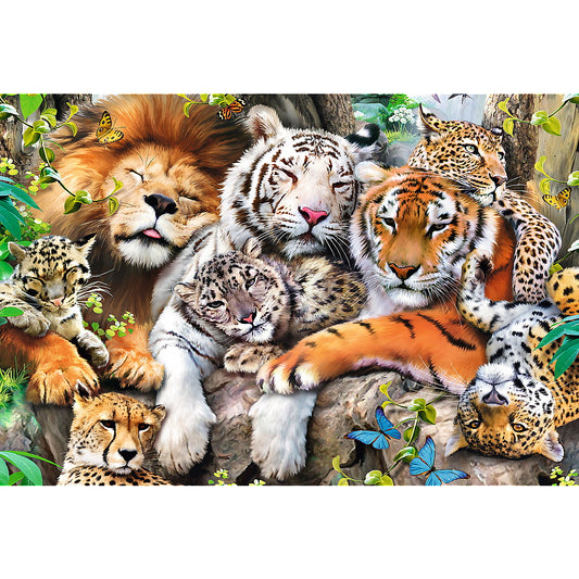 PUZZLE TREFL DIN LEMN 500+1 PIESE FELINELE DIN JUNGLA - Imagine 2 [ps:49d3c925-e1fb-4e76-b1b5-cb5398398df2]