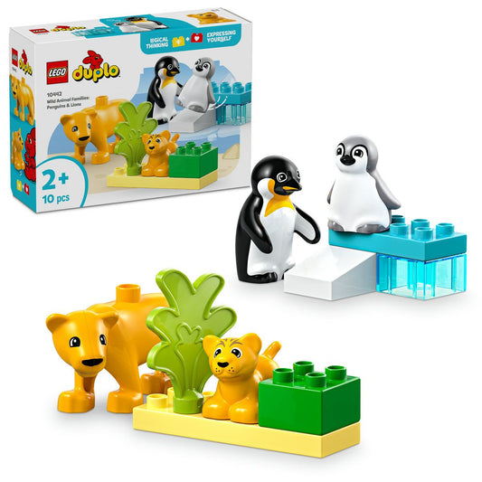 LEGO DUPLO FAMILII DE ANIMALE SALBATICE: PINGUINI SI LEI - Imagine 3