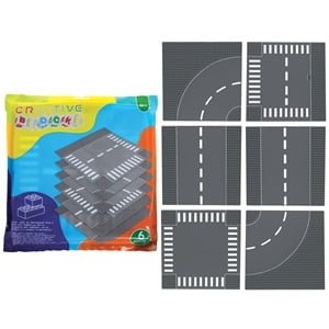 Set 6 Placi Sosea pentru Cărămizi Construcție Jumbo - Gri Alb (3) [ps:e9442fd0-468a-47ab-9d5e-e557c99ddbf1]
