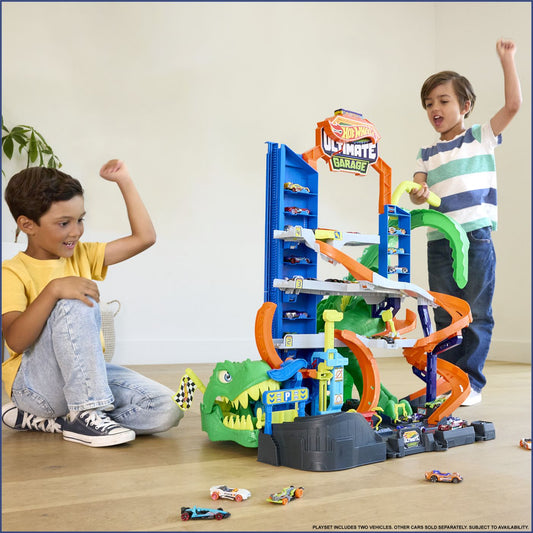 Garaj Hot Wheels City T-Rex Suprem cu 2 Mașinuțe - Mattel - Default Title (3) [ps:a4ea8da4-4ac7-4243-89b7-f579ecbcbf32]