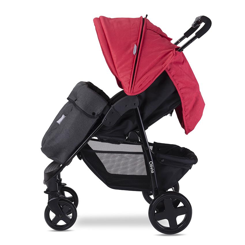 Cărucior Sport Lorelli Olivia Basic, Cool Gri - Husă Inclusă - rosu mars (3) [ps:20266005-51b8-418a-a94c-ee4a47c703ed]