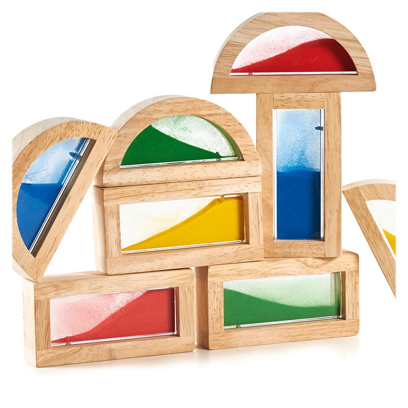 Rainbow Blocks Guidecraft - Blocuri Senzoriale cu Sclipici - Cu Nisip Colorat (3) [ps:4e440e73-59a2-4057-9110-8e766a28302b]