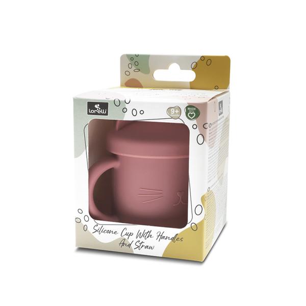 Cănuță Lorelli cu Manere și Pai, Silicon Natural, Fresh - Pink (3) [ps:36a68729-4734-4e0e-bdec-950b12cdc023]