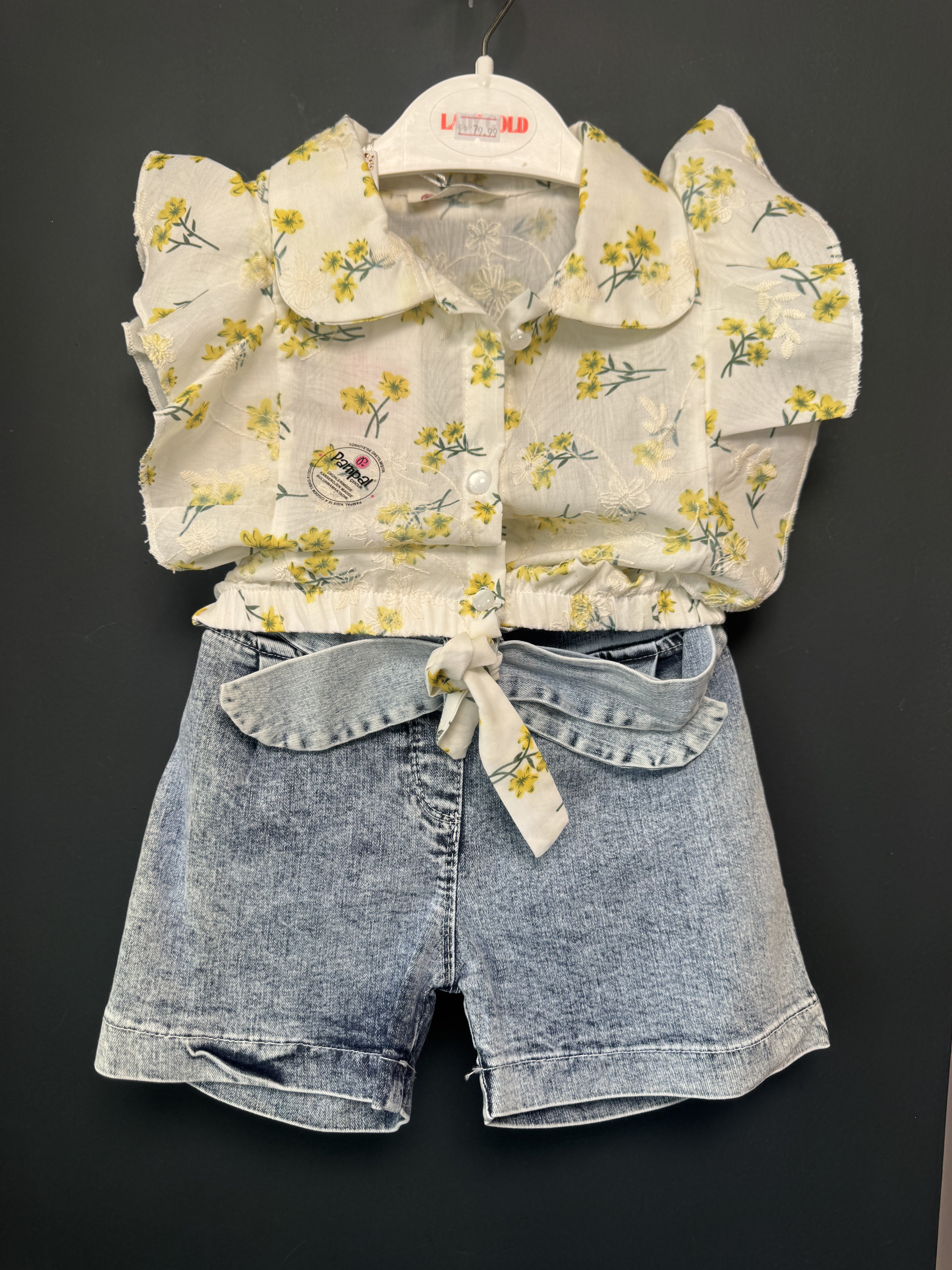 Set cămașă cu flori și pantaloni scurți denim Pampal 4 - 2 ANI (3) [ps:137bea68-e516-4d62-bd0f-746245f7ad01]