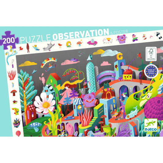 Puzzle observatie Nebunia din oras, Djeco - Imagine 3 [ps:1865e69c-3955-4b36-8a3d-bb2dd45e6e04]