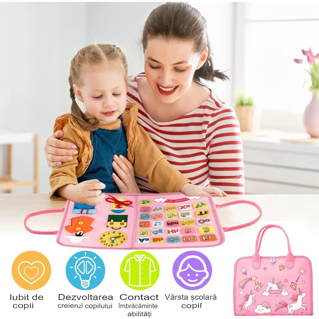 Carte Senzorială Montessori Flippy, Model Unicorni, Roz - Default Title (3) [ps:48463de6-5a7a-45b5-a661-aa0c2de722a8]