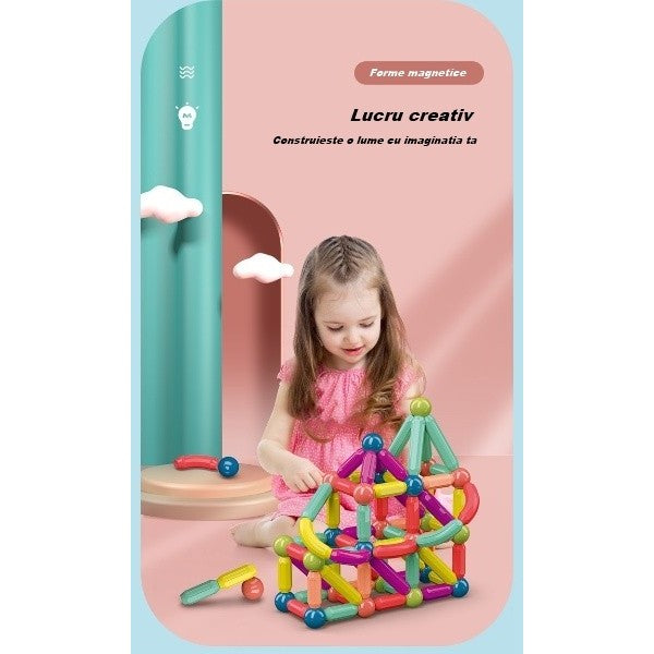 Set 120 Piese Magnetice de Construcție Flippy, 3 Ani - 36 - Geometrice (3) [ps:21080003-98fd-42d5-8c64-70744e70b99a]