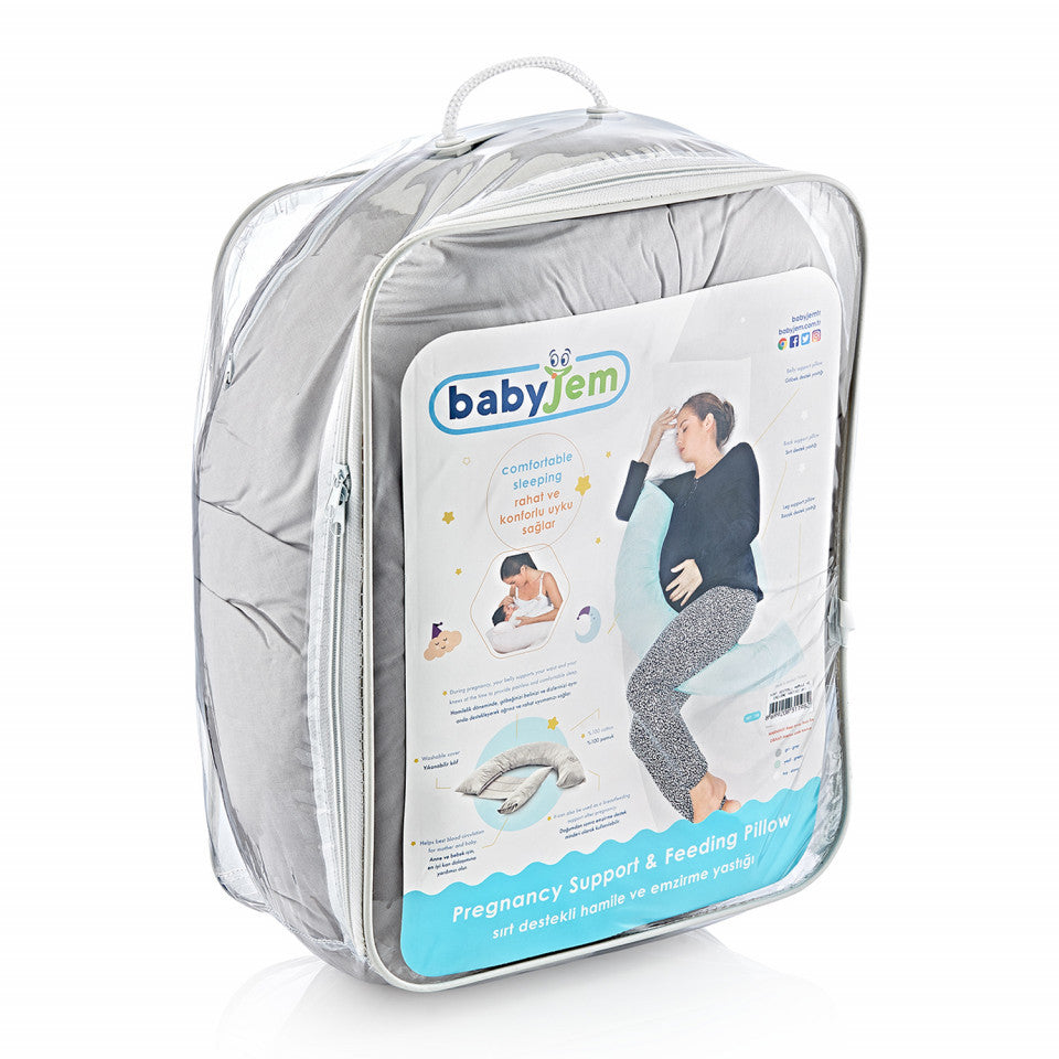 Perna gravide si alaptare multifunctionala BabyJem (Culoare: Turcoaz) [ps:1d39f899-81bf-4432-acc2-11970f4a71f6]