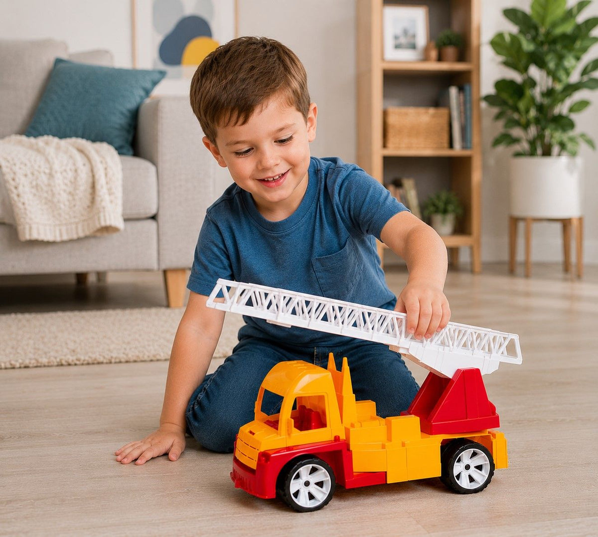 Mașinărie Pompieri cu Scară Viva Toys, 46cm - - Rosu Portocaliu (3) [ps:48f20e48-27bd-4e81-ba0d-0b6fde75d0bf]