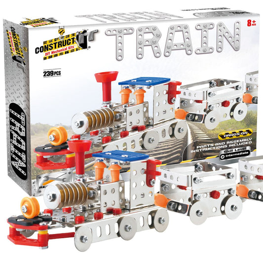 Kit STEM Locomotiva cu aburi și doua vagoane, nivel - Imagine 3 [ps:54992942-3788-4258-be99-980f6ba14480]