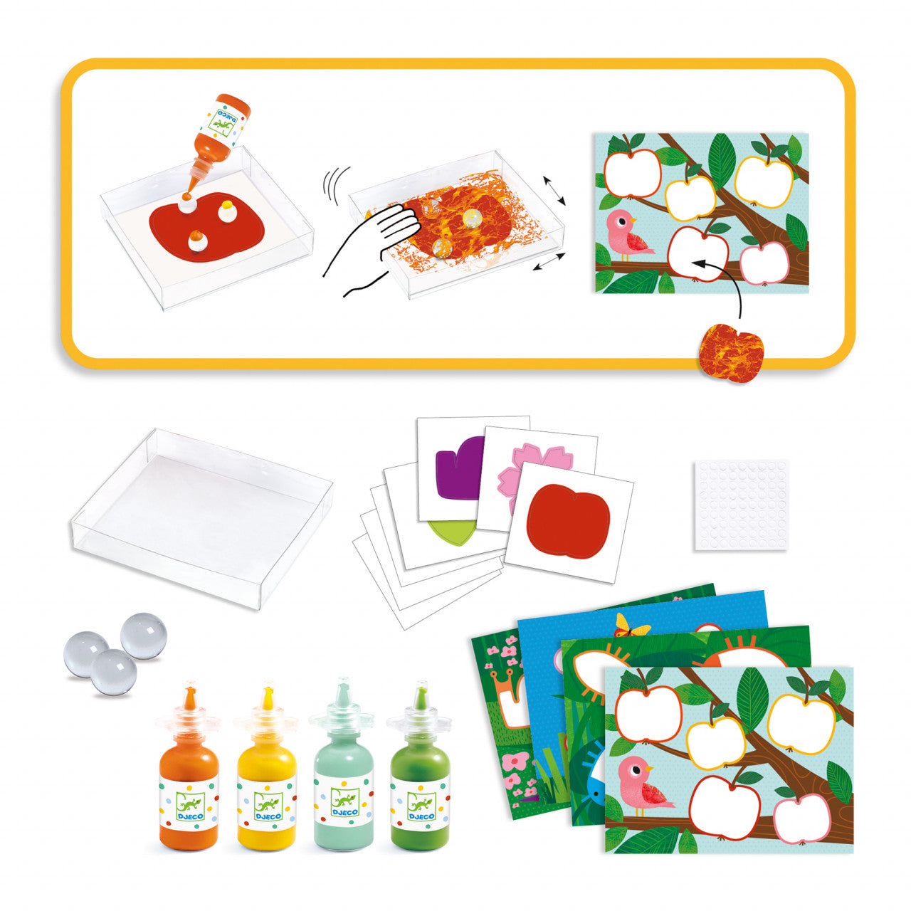 Joc creativ pictura cu bile din sticla Natura, Djeco [ps:b231f5b5-23df-41e1-bc61-e55879c141f6]