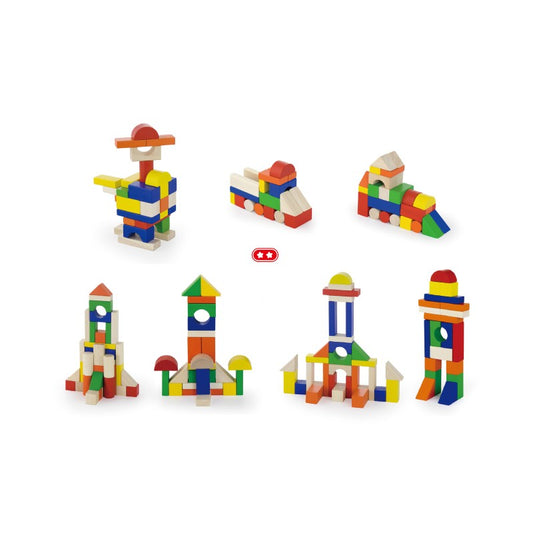 Cuburi de construit din lemn, colorate, 2.5 cm, 100 buc [ps:b8bf7d51-7148-46e8-8aa1-ad3baff1bff0]