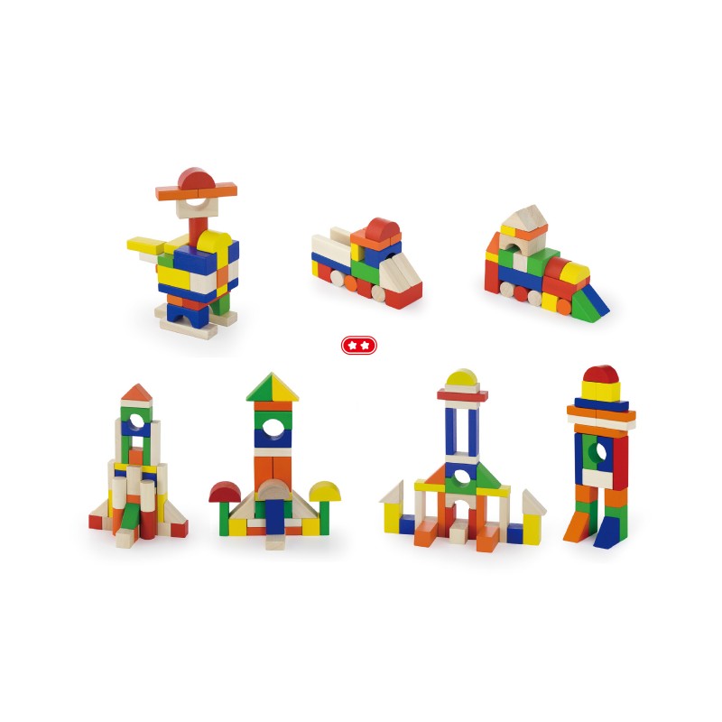 Cuburi de construit din lemn, colorate, 2.5 cm, 100 buc [ps:b8bf7d51-7148-46e8-8aa1-ad3baff1bff0]