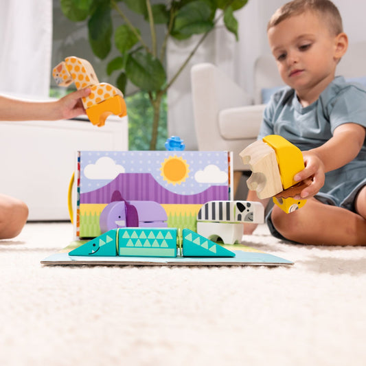 MELISSA AND DOUG SET DE CONSTRUCTIE DIN LEMN ANIMALE DIN - Imagine 3 [ps:623e6f3d-0db2-4242-afae-148470bcb6c1]